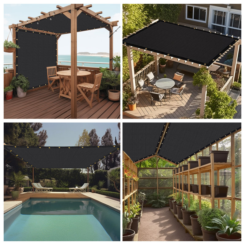 Abat-jour de pergola Artpuch, Noir, H 120 po x l 84 po x P 0,1 po