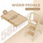 Escabeau pliant à 3 marches pour adultes avec large pédale antidérapante, escabeaux légers en aluminium pliables pour le bureau de cuisine à domicile, capacité de 450 lb-130043988