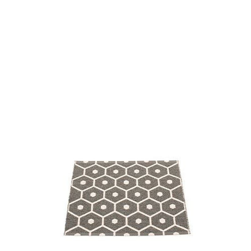 Geometric Area Rug in Charcoal/White, Rectangle 2' x 2'3"