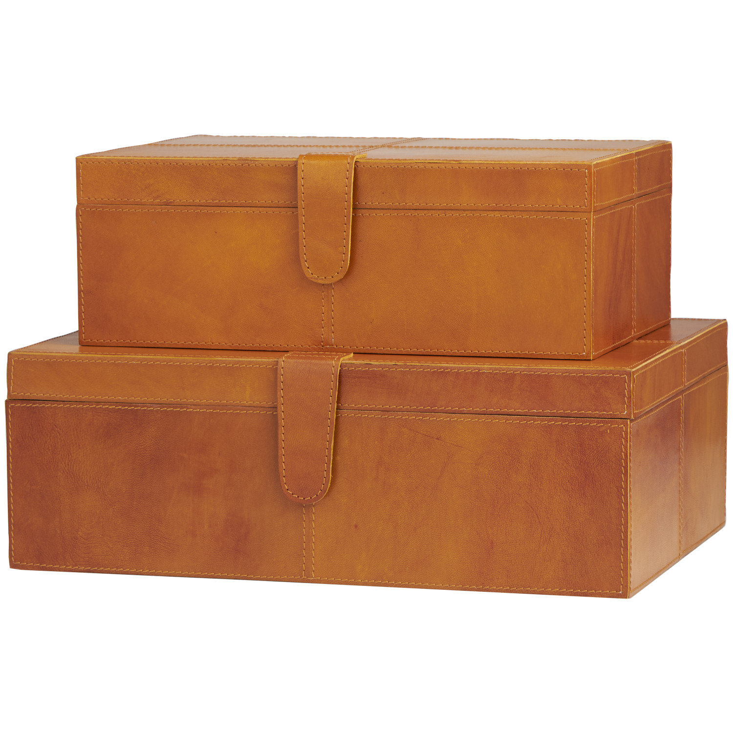 Brownsburg 2 - Piece Handmade Faux Leather Decorative Box & Reviews ...