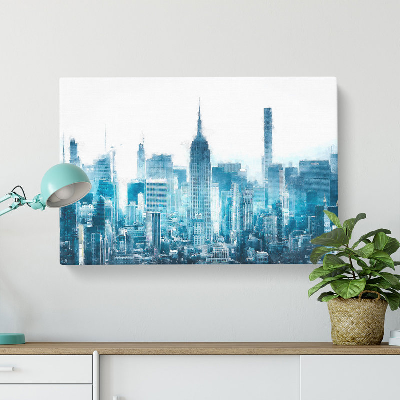 Manhattan New York Skyline - Wrapped Canvas, 40cm H x 60cm W x 3cm D