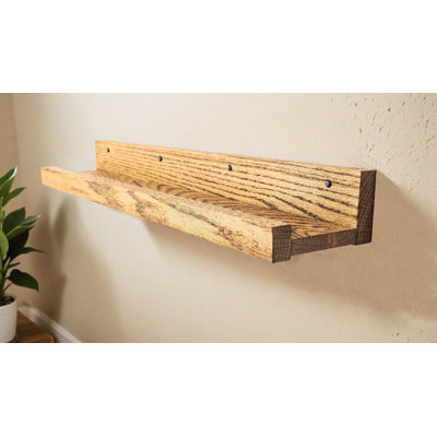 Rayne Small Solid Oak 3 Piece Lipped Shelves