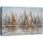 Abstrait voiliers, art de bord de mer, photos de salon bord de mer, impression sur toile encadrée-126136429-126136433