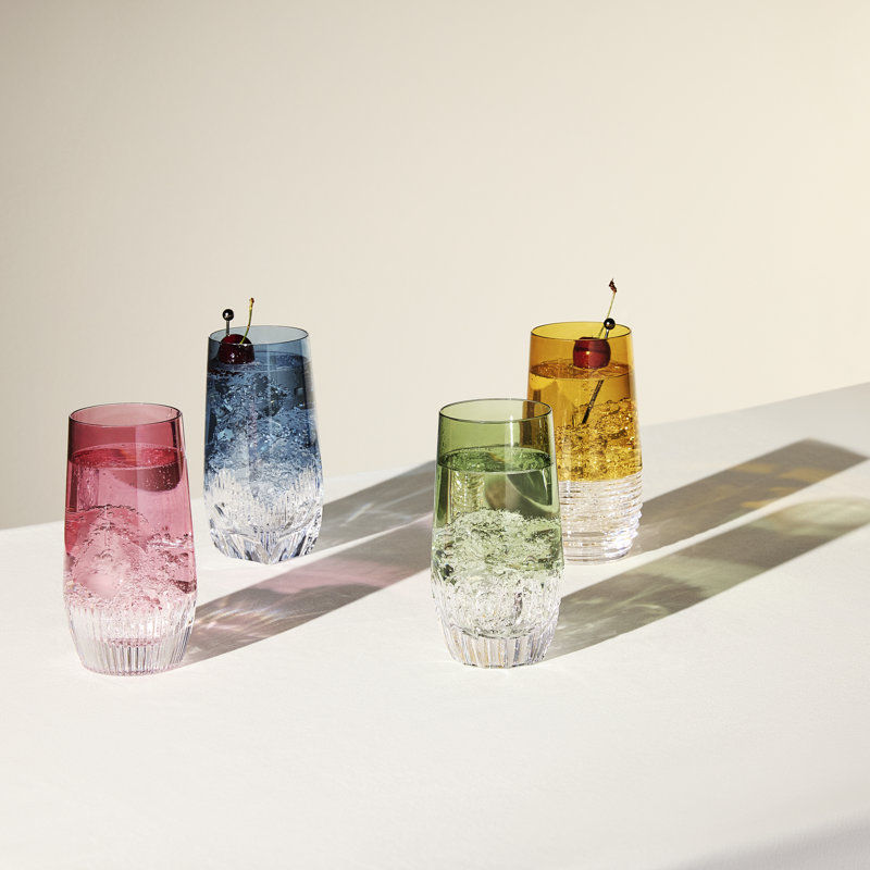 Waterford Mixology Colour Highball 14.5floz, Mixed Pattern, Set of 4
