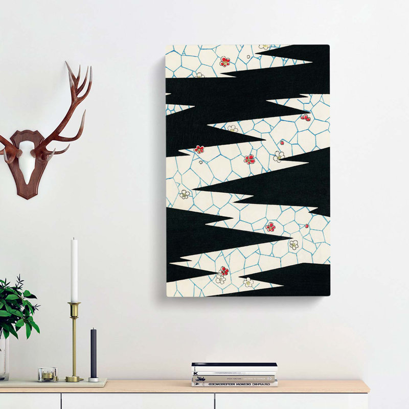 Flowers On A Footpath by Watanabe Seitei - Wrapped Canvas Painting, 76cm H x 50cm W x 3cm D