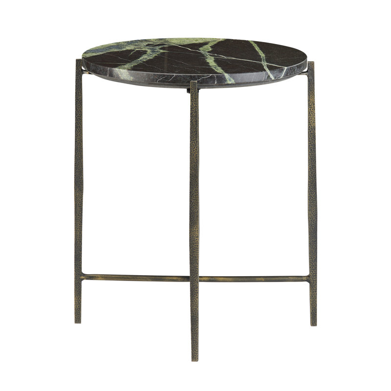 Round Green Marble Accent_End Table