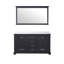 Espresso Double Bath Vanity 60 In. W X 22 In. D, Carrara Marble Top, And 58 In. Mirror-117984784-117984785