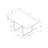 Dining Table 60" Rectangular, Grey Laminate Top, Metal Legs, Contemporary For Eating Spaces Rectangular Table, Surface, Fits 4