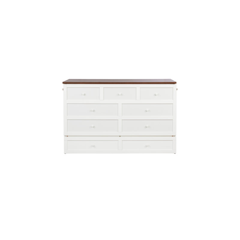 Armoire lit escamotable avec tiroir de rangement et station de charge Murphy