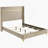 Malcolm Beige Upholstered Queen Wingback Bed