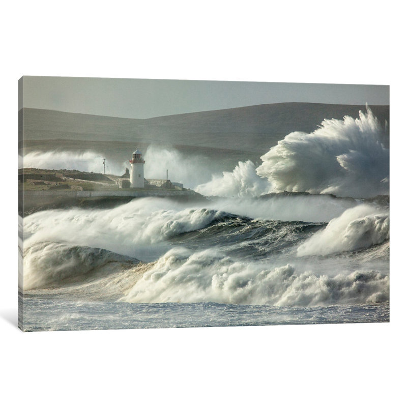 Crashing Waves II, reproduction de photo sur toile tendue, H 12 po x l 18 po x P 1,5 po, Toile tendue, Pas de tapis