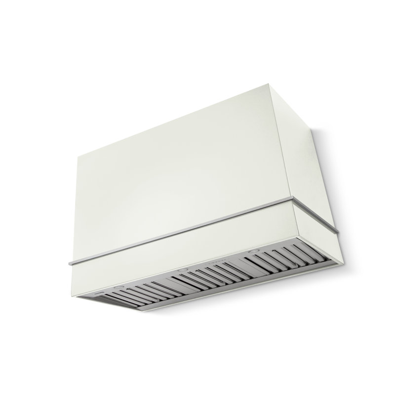 Loge Series 48" Wide x 30" High Wall Hood 1200 CFM, Brushed Nickel, White