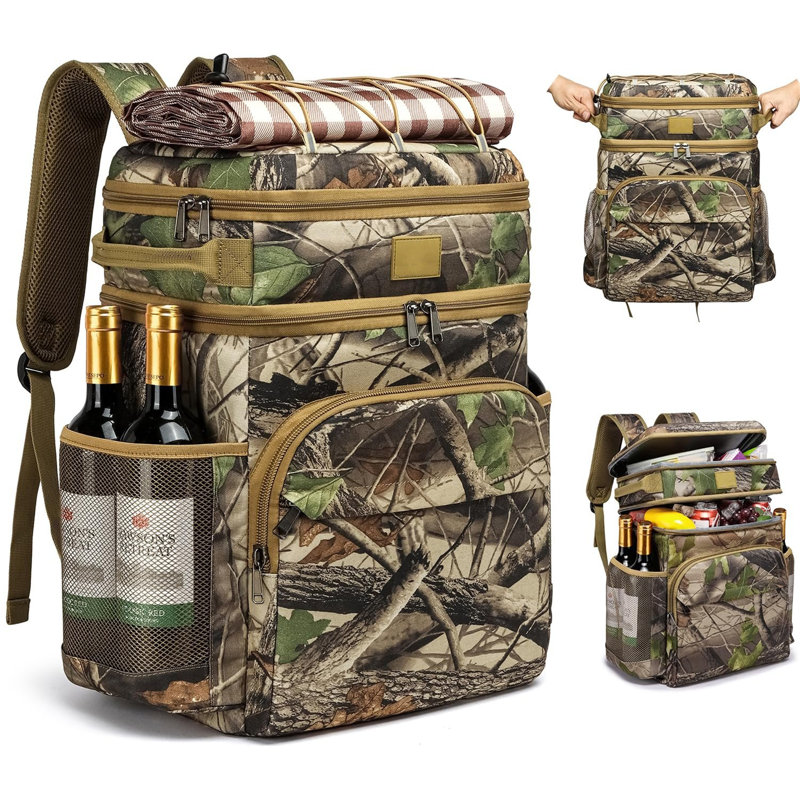 Ebern Designs 54L Backpack Cooler in Brown
