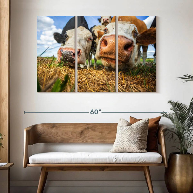 Vaches curieuses Brampt, H 32 po x l 50 po