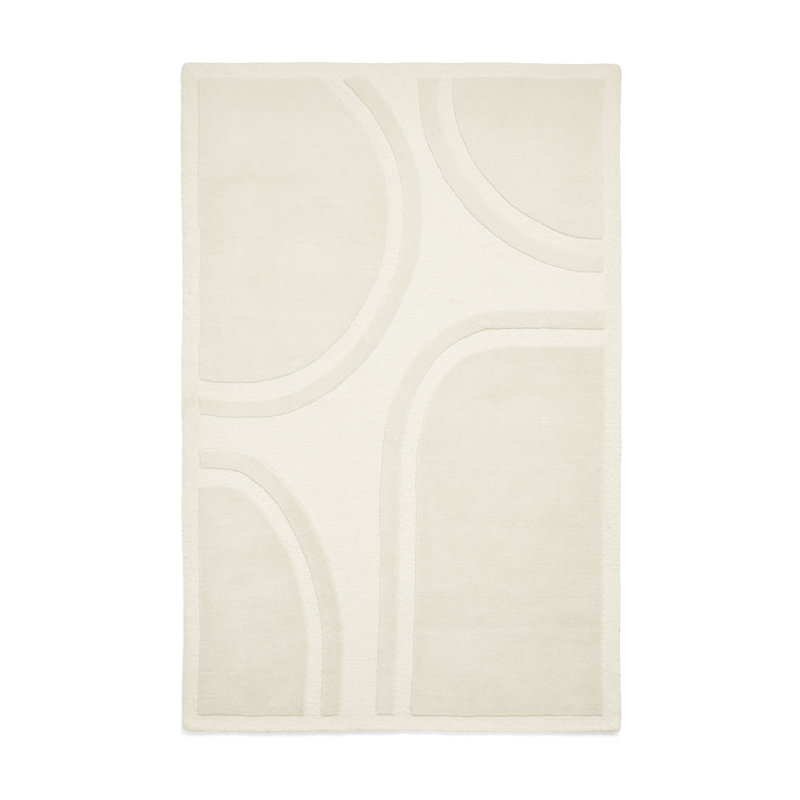 Solid Colour Wool Hand Tufted Area Rug, Rectangle 150 x 230 cm