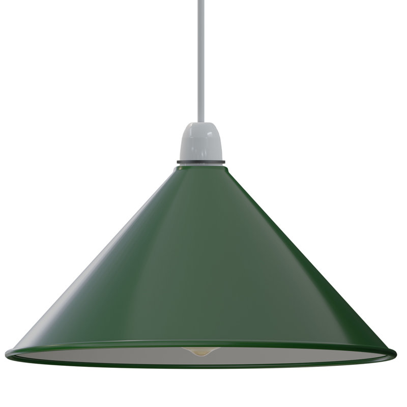 14.3cm H Metal Cone Lamp Shade ( Screw On ), Green