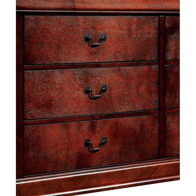 Mobilier de chambre à coucher classique à 2 tiroirs de style Louis Philippe, Cerisier