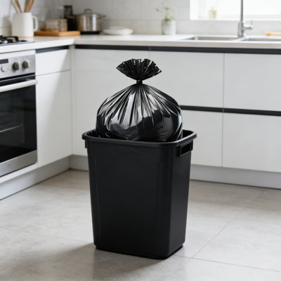 Sacs à ordures robustes, 1,2 mil d'épaisseur, capacité de 55 à 60 gallons, 38 x 58 pouces, sacs poubelle noirs pour usage industriel et commercial (50 unités)