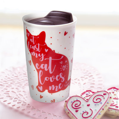 Tasse à café pour chat | Tasse à café en céramique 9 onces | Mignon cœurs et tasse de chat
