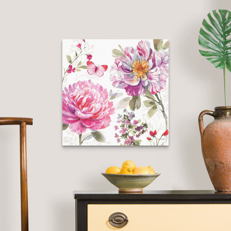 Visiblement rose 20 par Lisa Audit - reproduction d'art, Toile tendue, H 20 po x l 20 po x P 1,25 po