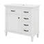 Meuble-lavabo 36 po avec lavabo, meuble-lavabo simple avec armoire, 2 tiroirs rabattables, 2 tiroirs et tablette réglable-360819406