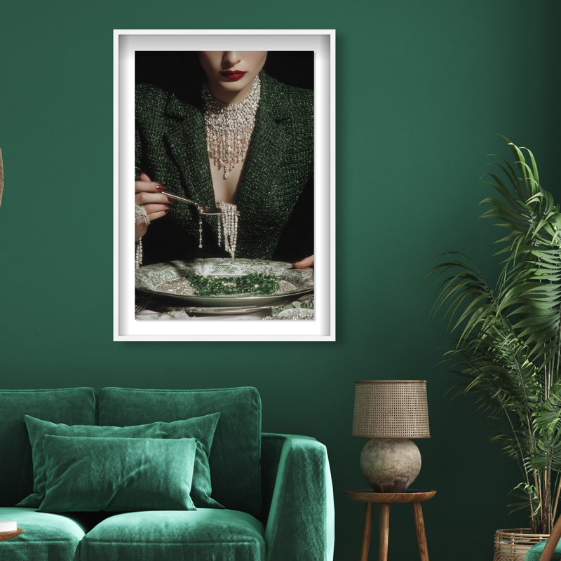 Forest Feast Shadowbox Fashion Print by Oliver Gal, Black Frame, 10 x 15, 55.5"H x 37.5"W, White Shadowbox