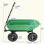 Camion à benne basculante pliante de jardin en poly avec cadre en acier 10 pouces. Pneu pneumatique capacité du corps 300 Lb 55 L