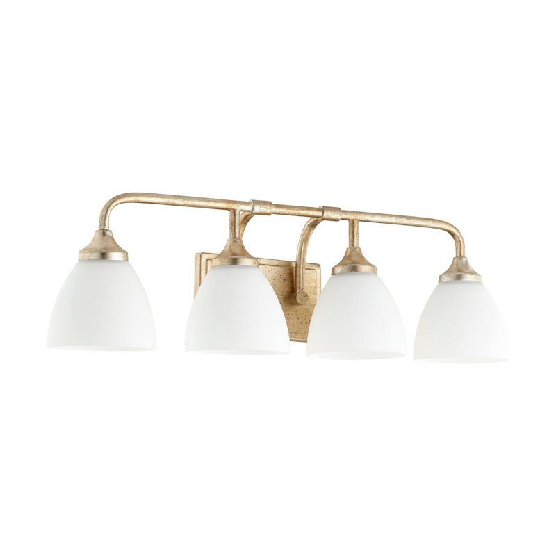 Momsen 4-Light Vanity Light, Aged Silver Leaf