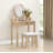 Moniys Wood Moniya Makeup Vanity Table And Stool Set-848789511