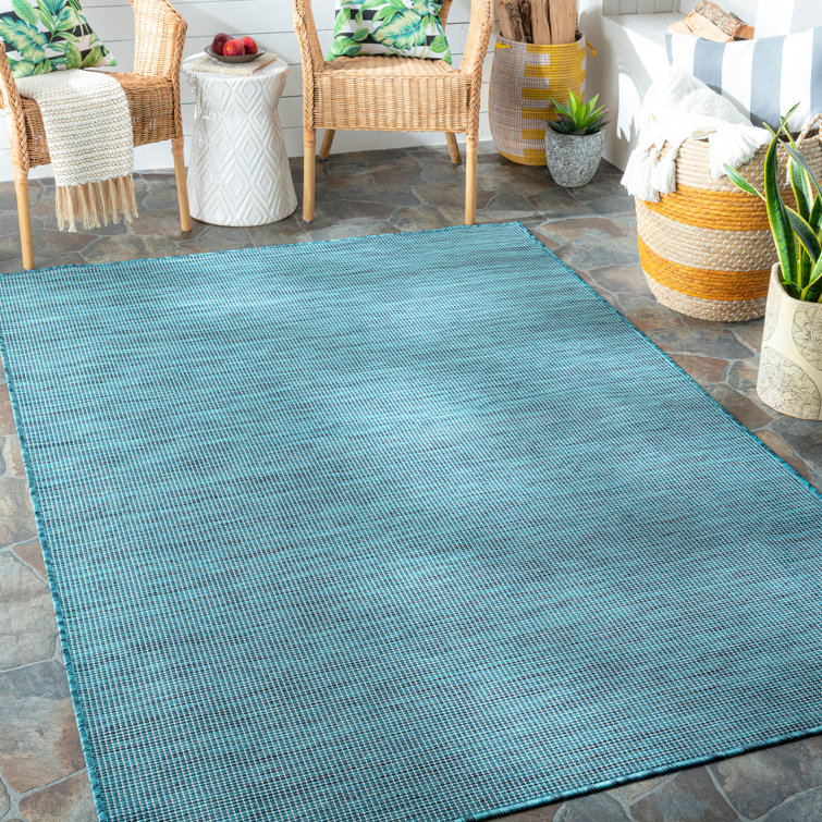 Orman Hand Tufted Blue Area Rug