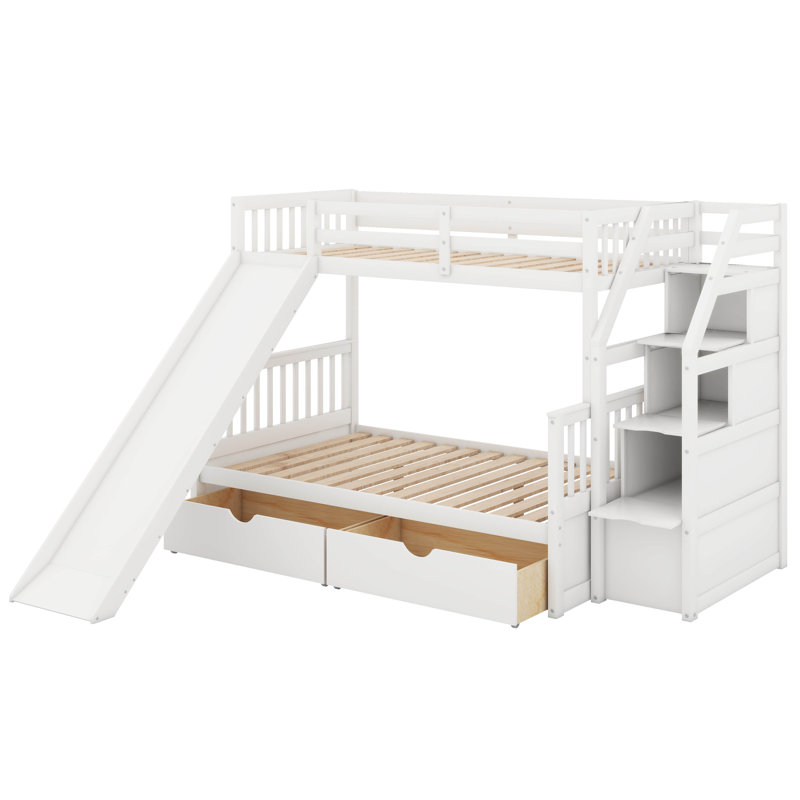 Harriet Bee Twin Over Full Bunk Bed With Drawers - Wayfair Canada