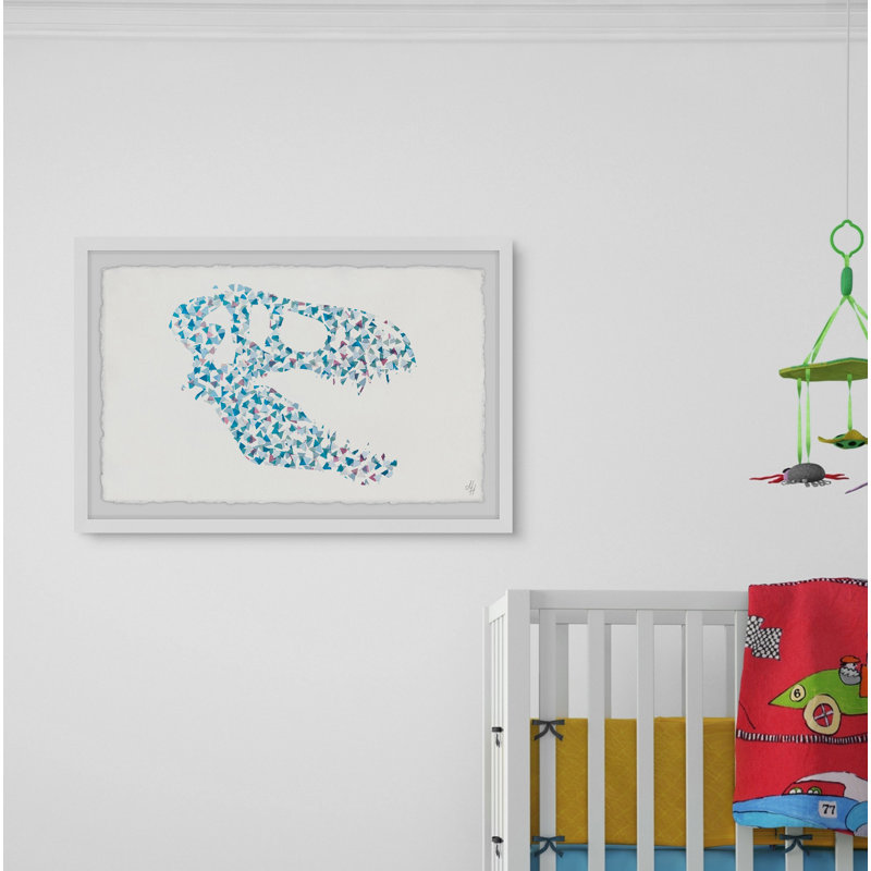 Impression encadrée Riebe «Patterned Dino Skull», H 8 po x l 12 po x P 1,5 po