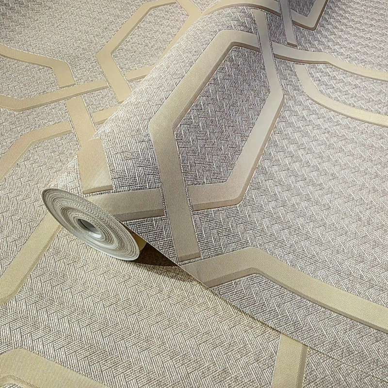 Rouleau de papier peint géométrique Hexagon Trellis