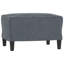  Canapé 3 places avec repose-pieds gris foncé-1802016978