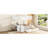 Bunk Bed With Twin Trundle, Desk, And 2 Three - Holes Charging White Enabled
