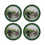 Sous-verres ronds en cuir vert-703067664
