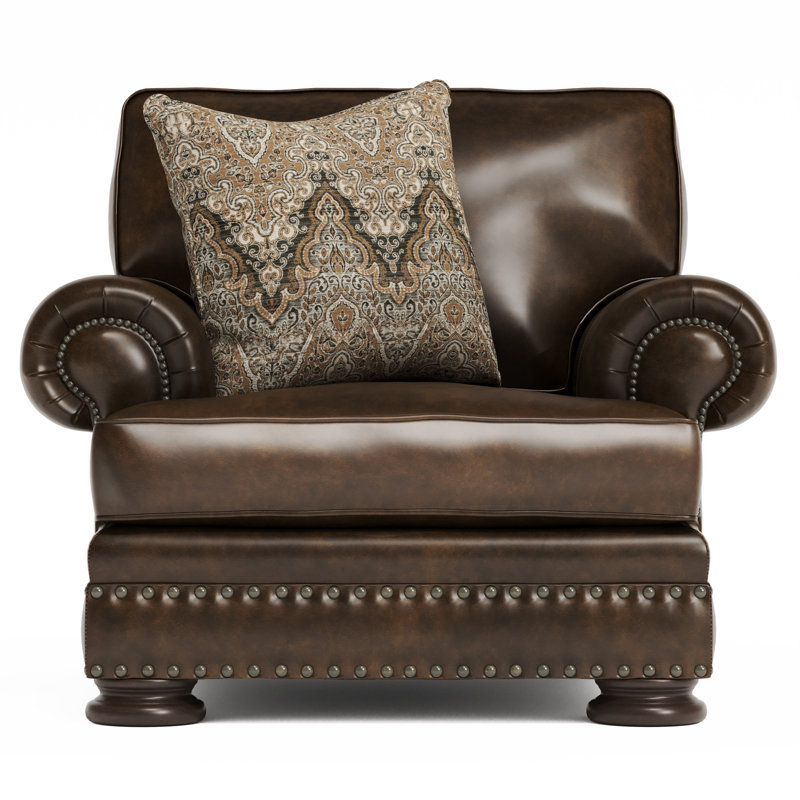 Foster 46" W Top Grain Leather Armchair