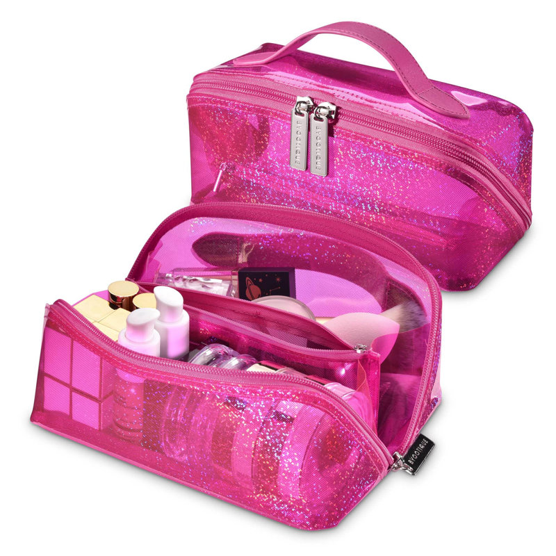 Organisateur de maquillage en plastique Meleny, Rose