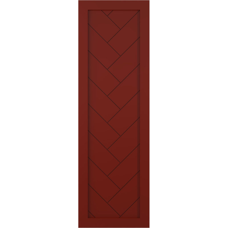 Volets à fixation fixe en PVC True Fit, 12", 57", Poivre rouge