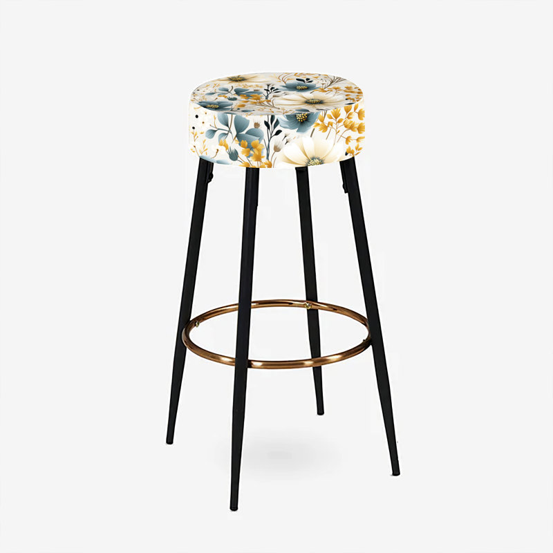 Ensemble de 2 tabourets de bar Beige Begonia Cottage Collage