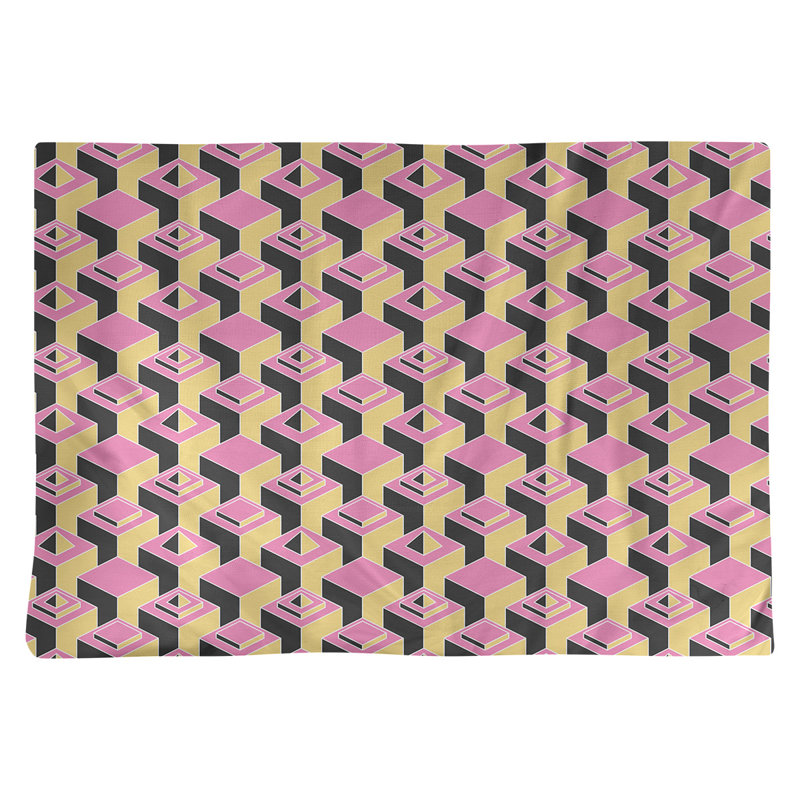 Napperon classique en coton 18 po Skyscraper, Rose/jaune, polyester