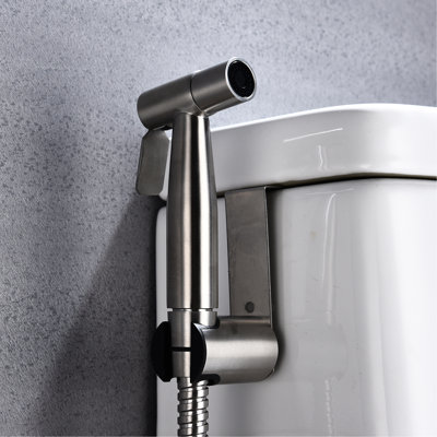 Bidet jet pour la toilette - Hygiène efficace de la rouille à main en métal argenté