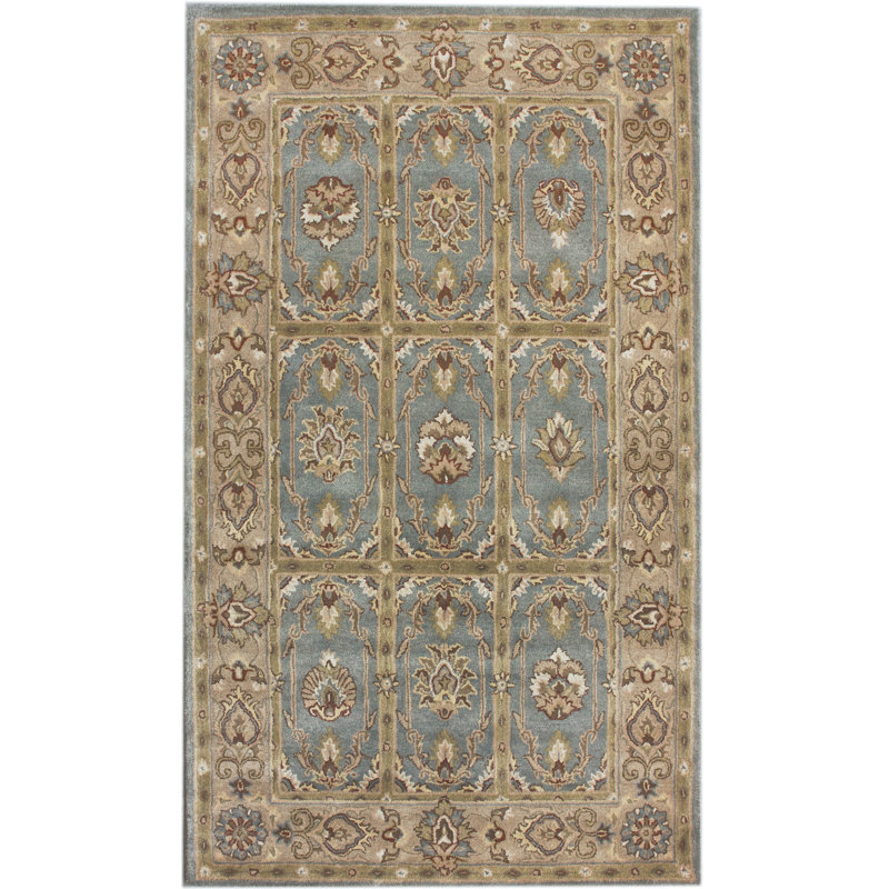 Tapis bleu clair Esm Pilar, Rectangle 5 pi x 8 pi
