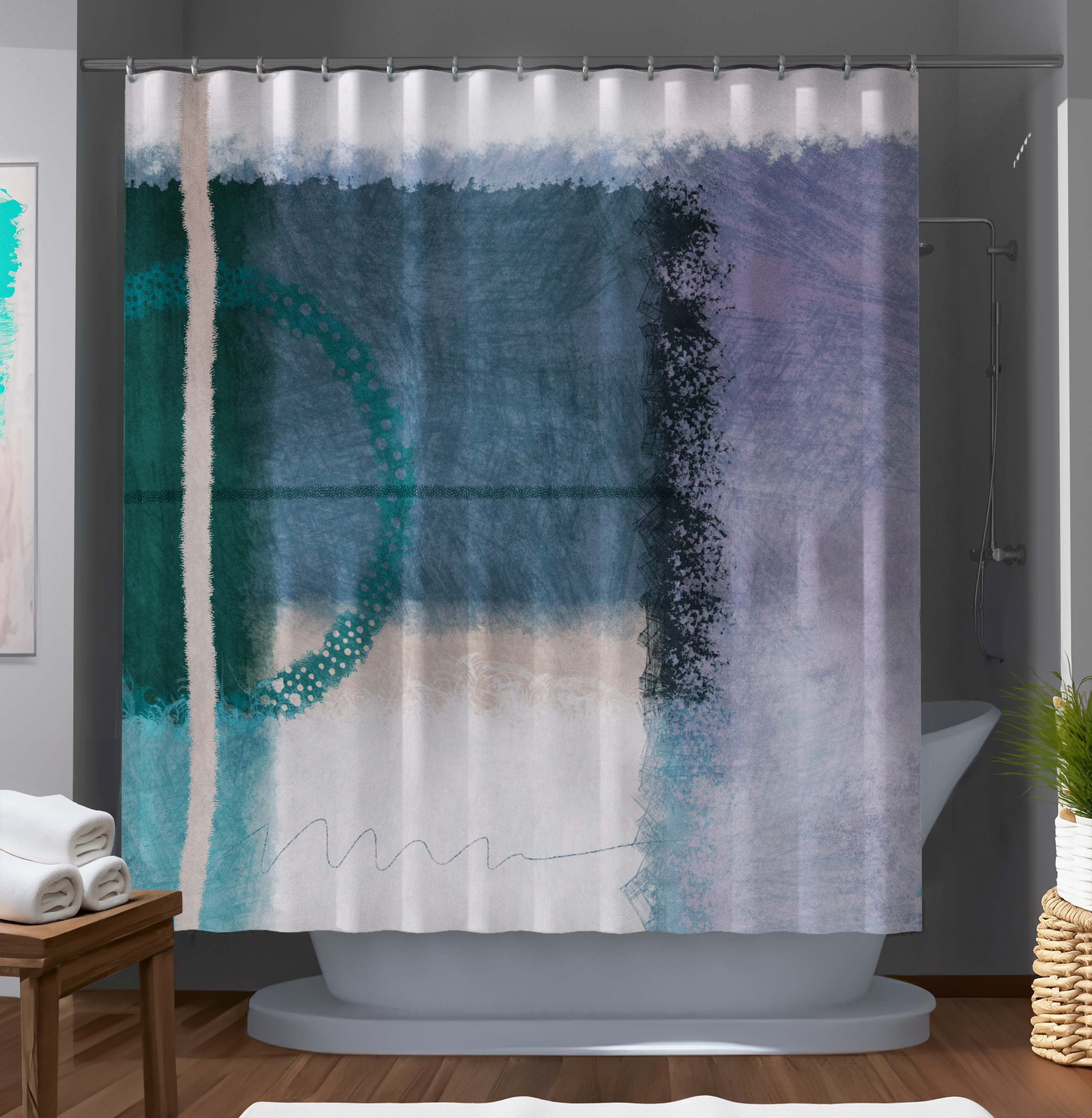 East Urban Home Peak Interesting Shower Curtain | Wayfair