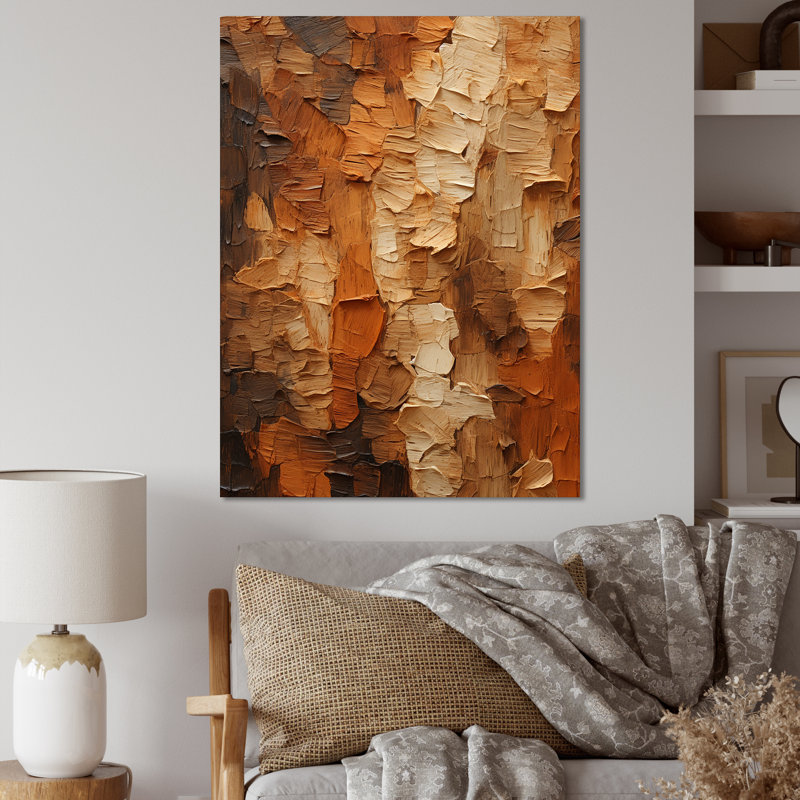 «Brown Tree Bark Essence 2», reproduction sur toile encadrée, Toile tendue, H 32 po x l 24 po x P 1 po