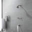 Ensemble de robinet de baignoire et douche mural à 3 poignées -125465093
