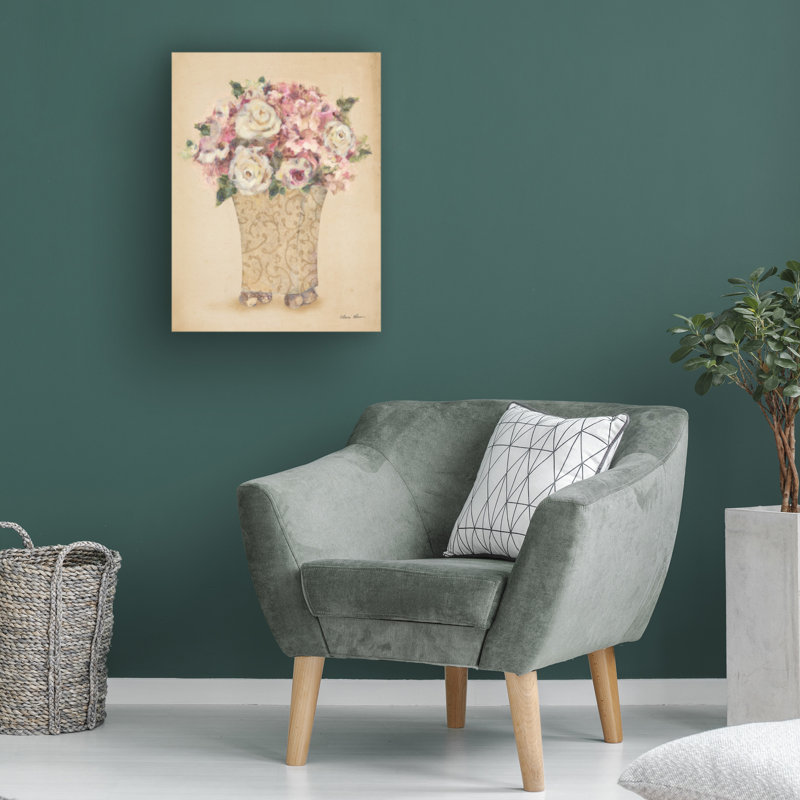 Art sur toile Cheri Blum Roses In Painted Vase I, H 24 po x l 18 po