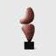 Brun rougeâtre + objet décoratif en bois massif noir