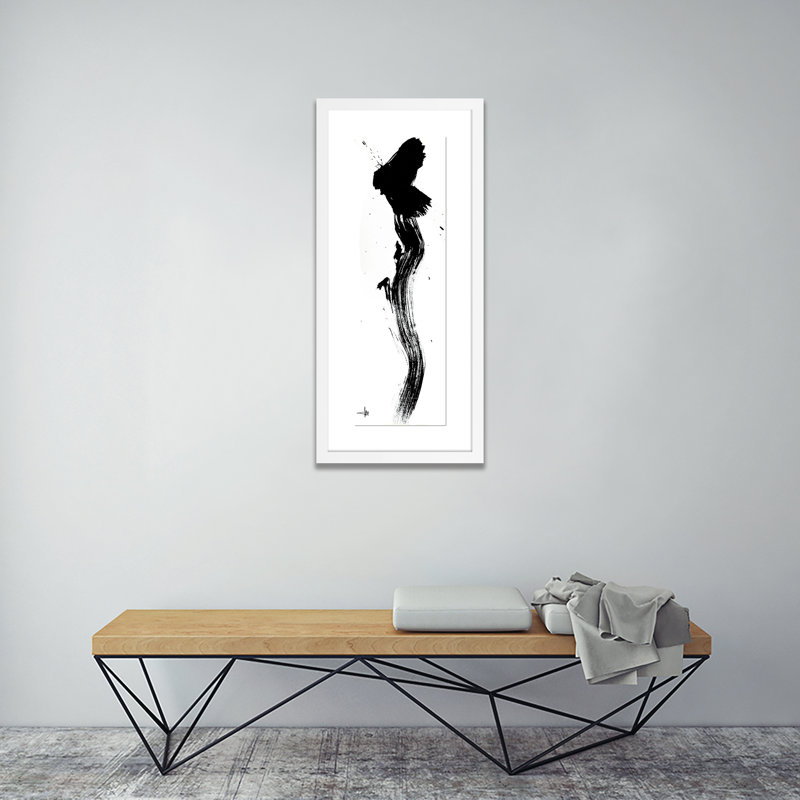Frivolous Print by Johan Gert Manschot, 48" H x 20" W x 2.5" D, White