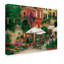 «Flowers By The Cafe», reproduction de photo sur toile tendue-31878936